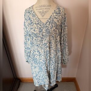 Floral print shirt dress